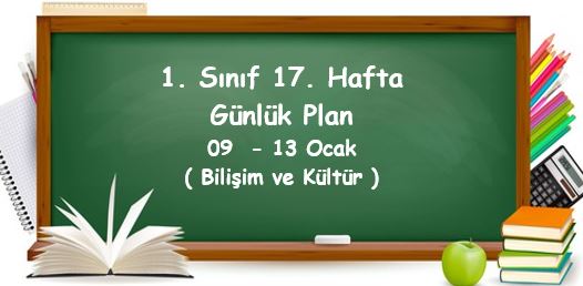2022-2023 Eğitim Öğretim Yılı 1. Sınıf 17. Hafta Günlük Planlar